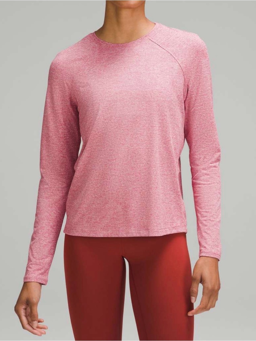 Lululemon License to Train Classic-Fit Long-Sleeve Shirt Heathered Vintage Rose